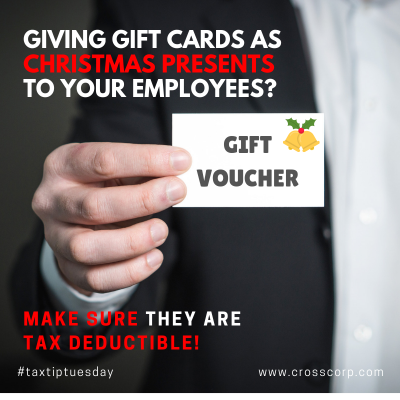 Giving gift cards as Christmas present to your employees? Beware, not all gift cards are tax deductible!