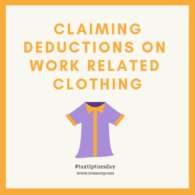 Claiming deductions on work related clothing